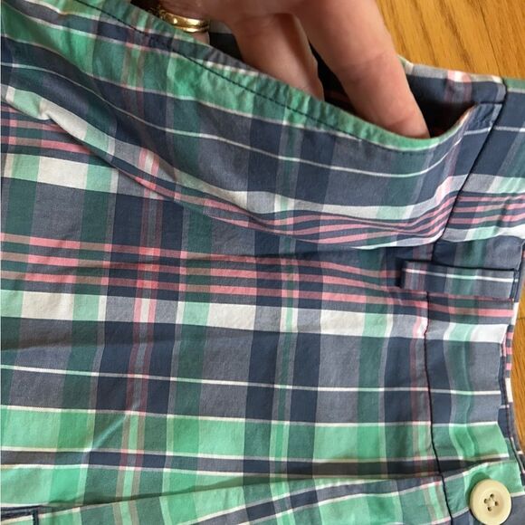 Vineyard Vines by Shep & Ian Green Pink Plaid Golf Shorts Size 32 - Picture 4 of 5